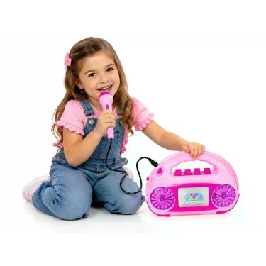 Imagem de Brinquedo Radio Microfone Sai Voz Toca Musica Luzes Musical - Wellmix