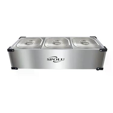 Imagem de Rechaud Térmico Inox 3 Cubas Spolu 127V Spl-505