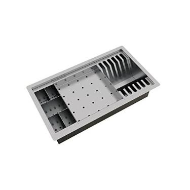 Imagem de Escorredor Calha Úmida Basic 3 Módulos em Aço Inox para Louças