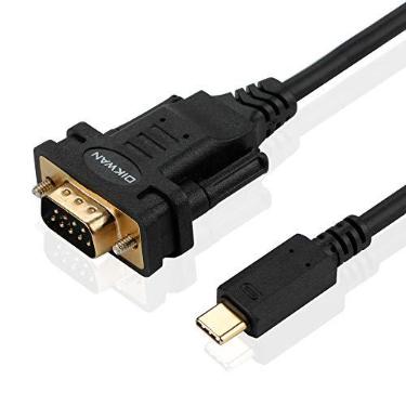 Imagem de OIKWAN Cabo adaptador de porta serial USB tipo C para RS232 DB9, chipset FTDI, suporta Windows 11, 10, 8, 7 e Mac Linux