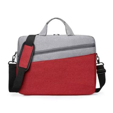 Imagem de Capa Case Note Bag Maleta Bolsa Estojo Pasta Organizadora Notebook 16 Polegadas Divisórias Impermeável com Alça De Ombro Alça De Mão Reforçada 2 Bolsos Externo (Vermelho)