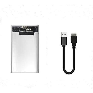 Imagem de capa transparente para hd externo, caixa para disco rígido ssd, usb 3.0, estojo para hdd/compartimento 2.5 hd, 6gbps Case Para Hd Externo Transparente Notebook Sata 2.5 Usb PC Ps4 Xbox Hd30