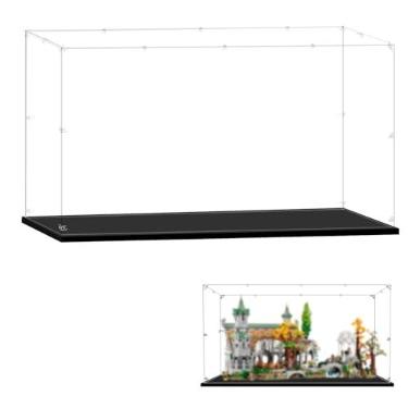 Imagem de LILIKAKA Vitrine De Acrílico Para Lego 10316 Icons O Senhor Dos Anéis Rivendell, 80 X 40 42 Cm (31,49 15,74 16,53 Polegadas), Proteja Seus Itens Colecionáveis Da Poeira Com Uma Transparente