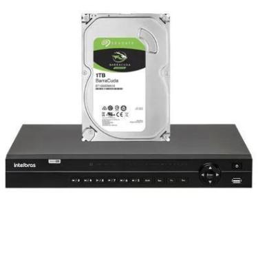 Imagem de Kit Intelbras, DVR Mhdx 1232-c, 32 Canais, Multi HD + HD 1TB