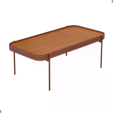 Imagem de Mesa De Centro Retangular Para Sala Aguai Nature Cobre