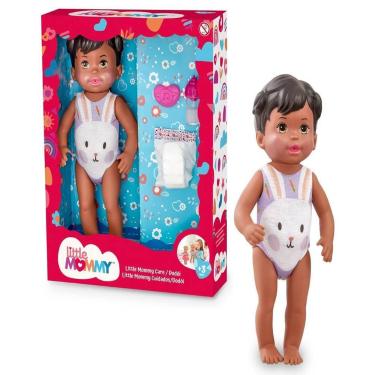 Imagem de Boneca Little Mommy Alive Cuidados Negra Mattel Pupee