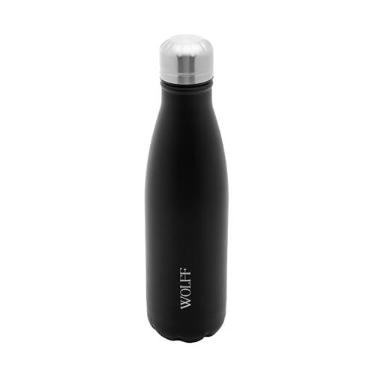 Imagem de WOLFF - Garrafa Térmica de Aço Inox Preta com Parede Dupla - 500ml - Linha Ice
