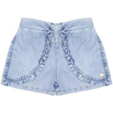 Imagem de Shorts Infantil Look Jeans Leve Jeans, Azul, 4