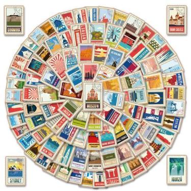 Imagem de Adesivos de 100 peças World Landmark à prova d'água para amantes de vi