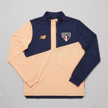 Imagem de Blusa São Paulo Treino 24/25 New Balance Masculina, GG, Marinho, Laran