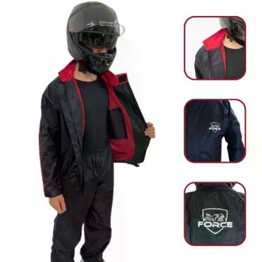 Imagem de Capa de Chuva Moto Masculina Force Nylon New Confort Extreme Preto, M