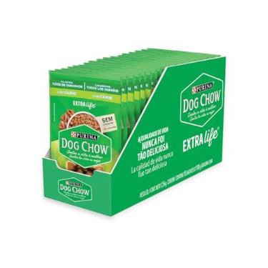Imagem de Pack Dog Chow Ração Úmida Filhotes Carne - Com 15 Sachês 100g