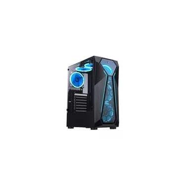 Imagem de Gabinete Gamer Rise Mode X4 Glass, Barra de LED ARGB, Lateral em Vidro Fumê, Sem FANs, Preto - RM-X4-04-FB