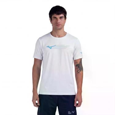 Imagem de Camiseta de Treino Mizuno Energy Stamp III Masculina, P, Branco