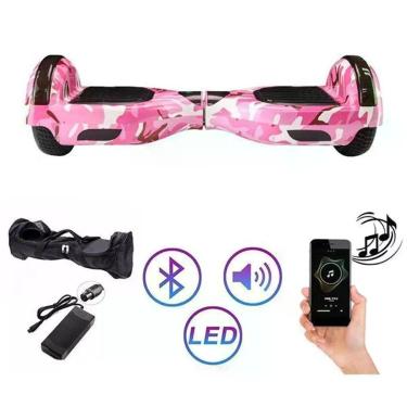 Imagem de Hoverboard Overboard Skate Elétrico Led Rosa Camuflado Nº2