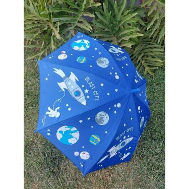 Imagem de Guarda Chuva Automático Infantil MÁGICO ( muda de cor quando molha ) -