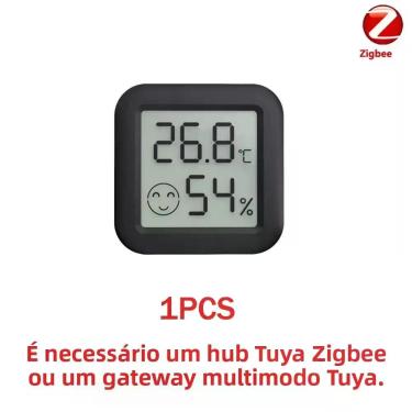 Imagem de Sensor De Temperatura E Umidade Zigbee 3.0 Para Casa Inteligente Com C