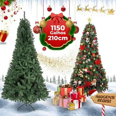 Imagem de Arvore Natal Real 210cm com 1150 Galhos Pé de Ferro Sodalita - SODALIT