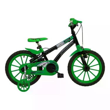 Imagem de Bicicleta Infantil Baby Lux Masculina Com Rodinhas Aro 16, Verde, Pret