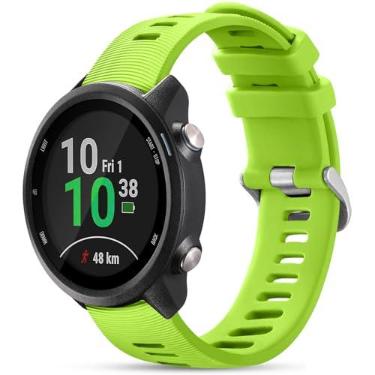 Imagem de GEAK Pulseiras de relógio Garmin Vivoactive 6/Vivoactive 5 3, pulseiras de silicone macio ajustáveis de 20 mm para Forerunner 245/pulseira 55/Galaxy Watch 7/6/5/4 de 40 mm e 44 mm