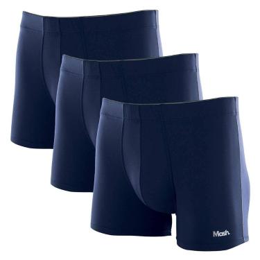 Imagem de Kit 3 cuecas boxer mash microfibra 170.30, Azul marinho, G