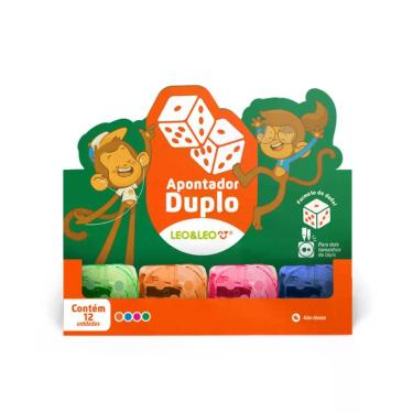 Imagem de Apontador Duplo Dado com Depósito Display C/ 12 und Leo&Leo Leonora - 