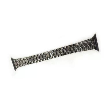 Imagem de Pulseira Relogio Smartwatch Luxo Pedra Strass Aço 3 Elos