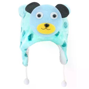 Imagem de Touca Gorro Infantil Azul Turquesa Urso Tamanho único