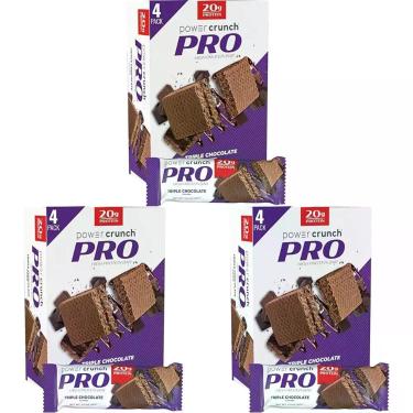Imagem de Barras de Waffle Proteico Power Crunch PRO, Snacks Ricos em Proteína c