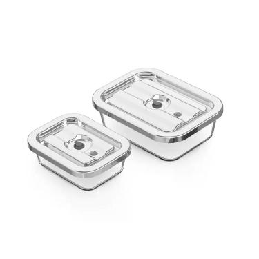 Imagem de Potes Herméticos Electrolux de Vidro para Fechamento a Vácuo 02 Unidades