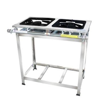 Imagem de FOGÃO SERV INOX - BAIXA PRESSÃO 2 BOCAS (1SIMPLES/1 DUPLA)