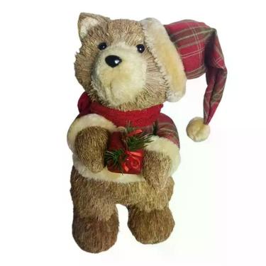 Imagem de Enfeite Natalino Isopor Urso 25cm X 20cm X 36cm