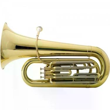 Imagem de Tuba HBB-L332L 3-4 com 3 Pistos de Ação Superior e Acabamento Laqueado Dourado Harmonics