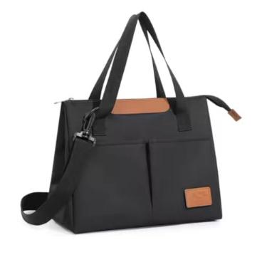 Imagem de Bolsa Térmica Lancheira Marmita com Alça de Ombro – Ideal para Trabalho, Academia, Escola e Passeios (Preta)