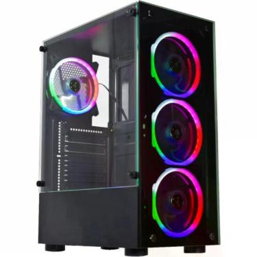 Imagem de Gabinete Gamer Kmex Cg-10w5 Led 3 Fans