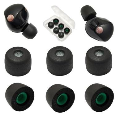 Imagem de Mijusun Ponteiras De Espuma Viscoelástica Para Fones Ouvido Sony Wf-1000Xm5 E Wf-1000Xm4, Estojo Com 3 Pares, Preto Médio