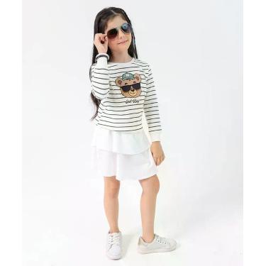 Imagem de Saia Infantil Marisa Tam 4 a 10 Off White-37063, Off white, 8