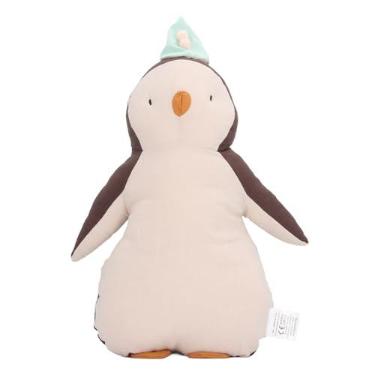 Imagem de Brinquedo de pelúcia de pinguim, animal de pelúcia macio de 10,6 pol., boneco de pinguim de material seguro para bebês, que ajuda a acalmar as emoções e a acalmar o sono