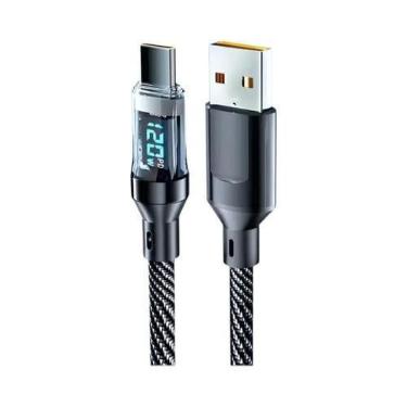 Imagem de Cabo USB Tipo C De Carregamento Rápido 120W 6A Com Display LED Para Sa