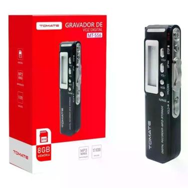 Imagem de Gravador De Áudio E Voz Digital 8Gb Mp3 Tomate Mt-556 - Zonne