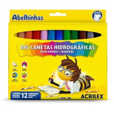 Imagem de CANETA HIDROCOR BIG 12UNIDADES - ACRILEX