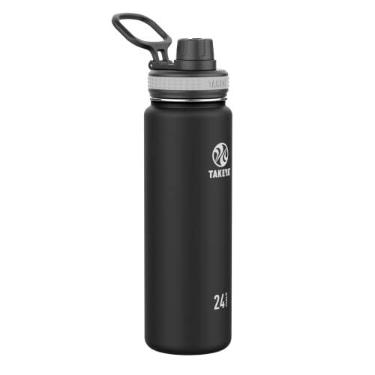 Imagem de Takeya Garrafa de água de aço inoxidável isolada a vácuo Black Originals, 700 ml
