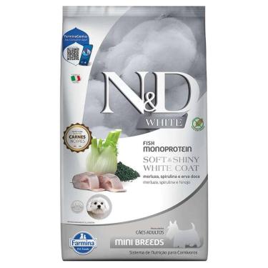 Imagem de Ração Seca N&D White Merluza, Spirulina e Erva Doce para Cães Adultos 
