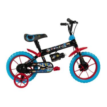 Imagem de Bicicleta Infantil Aro 12" Verden Bikes Sonic Preto Azul e Vermelho co