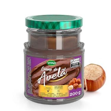 Imagem de VITAO Creme de Avelã Vegano Zero Açúcar 200g – Sem Glúten, Menos Calorias e Uso Versátil