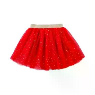 Imagem de Saia Mini Tutu De Algodão Com Renda Para Meninas, Com Estrelas E Glitt