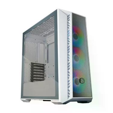 Imagem de Gabinete para Computador Masterbox 520 Mesh Vidro Temperado com 3 Fans ARGB 120mm Branco Cooler Master