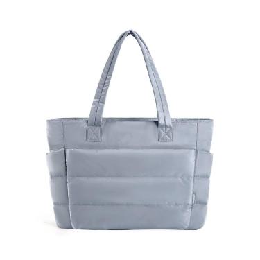 Imagem de Sacola BAGSMART Puffy Leve para Mulheres - 20L - Cinza Escuro