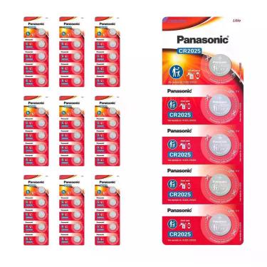 Imagem de 50 Baterias Cr2025 Panasonic (10 Cart)