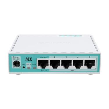 Imagem de Mikrotik - HEX 5 portas Gigabit 512Mb RAM Router (E50UG)